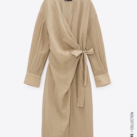Zara textured wrap dress - Picture 3 of 7